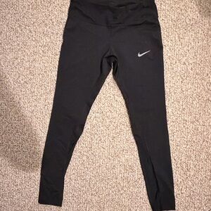 Nike Women Black Leggings with Logo